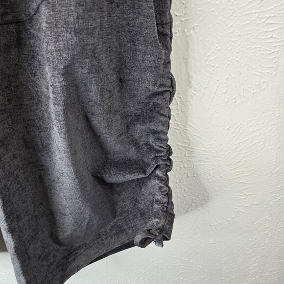 Nike Air Jordan Wide Leg Pants M High Waisted Dark Gray Velour Loose Baggy Cargo - Picture 10 of 15